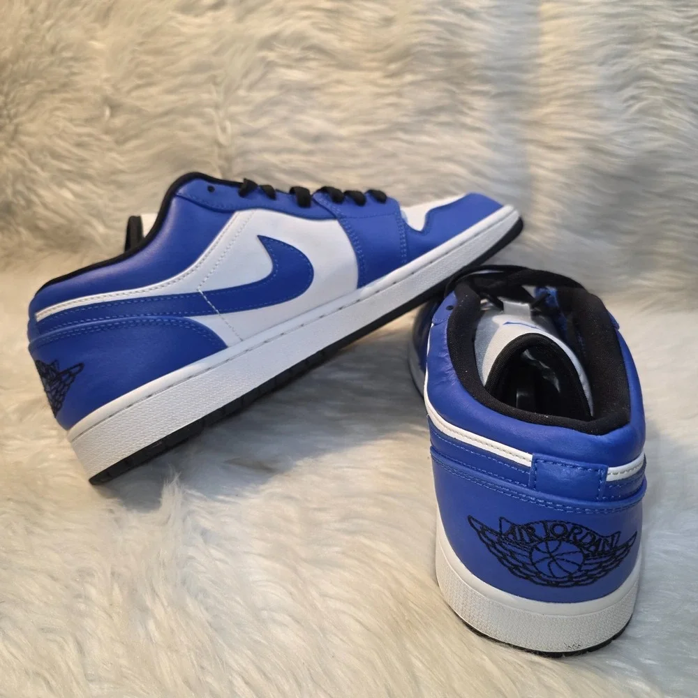 Air Jordan 1 Low Game Royal Sneakers - Men's Size 10.5 — Blue/White/Black
